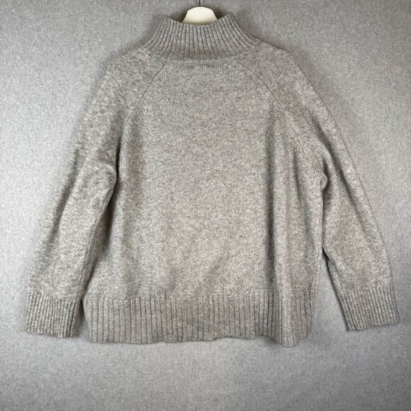 H&M Womens Size Medium Cable Knit Pullover Sweater Gray Long Sleeve Mock Neck - Picture 7 of 7